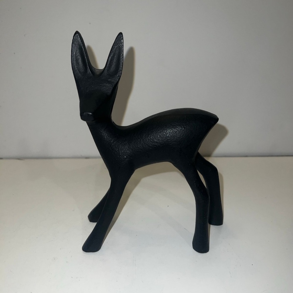 Black iron Bambi home decor